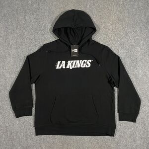 Los Angeles LA Kings Wordmark Logo New Era Hoodie Womens 2XL Black NHL Hockey